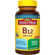 Nature Made Vitamin B12 1000 mcg, Dietary plement for Energy Metaboli port, B12 Vitamins 1000 mcg, 1