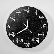Clock Cross-Border Wall Clock Digital Retro Mathematics9Wall Clock Decoration Theme Equation Acrylic