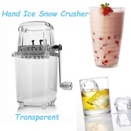 Portable Manual Ice Crusher Shaver Shredding Machine Hand Snow Cone Transparent Ice Machine