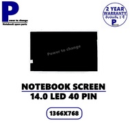 จอ NOTEBOOK 14.0 LED 40 PIN ไม่มีหู  / จอโน๊ตบุ๊คมือ 1 ราคาถูก พร้อมส่ง