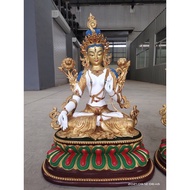 【SG Seller】【雨宝林】Nepal Buddha statue white Tara pure copper 1 meter high 尼泊尔佛像白度母纯铜高1米