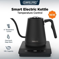 Cafelffe Teko Listrik อัจฉริยะขนาด800มล. ดีไซน์แบบคอห่านกาต้มน้ำกาแฟไฟฟ้า