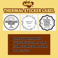 4cm/5cm/6cm CIRCLE I STICKER BAJET UNTUK VENDOR MAKANAN I 100PCS/SET I