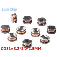 20Pcs SMD Inductor High Power CD31 2.2UH 3.3UH 4.7UH 6.8UH 10UH 15UH 22UH 33UH 47UH 68UH 100UH 1R0, 