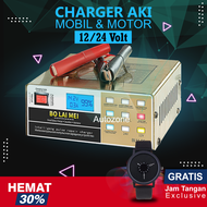 Taffware Charger Aki Mobil Lead Acid Battery Charger 12V/24V 200AH - LD-002S - Golden
