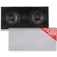 Ceiling Wall Mount Enclosed Speaker - 300 Watt Stereo In-wall / In-ceiling Flush Mounted Sound Speak