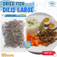 Dried Fish Dilis Large 500grams / Dried Anchovies / Gourmet Dried Fish / Sun-Dried / Filipino dilis