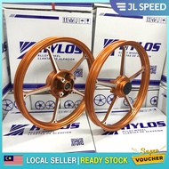 !! HARGA LELONG !! ENKEI HYLOS FG505 505 YAMAHA Y125Z Y125ZR 125Z Y125 LC135 5S SPORT RIM SET 140/160-17 ORANGE