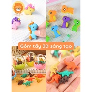 Creative 3D Pony, Dinosaur, Dinosaur Egg Eraser.