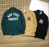 韓國預訂 3色選 MLB Yankees 刺繡貼章 拼色 coach jacket 教練外套 風褸