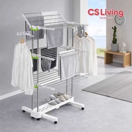 Korean Clothes Rack Br505 Foldable / Spacious -Towel Blanket Drying Shelves Multifunctional Mobile F