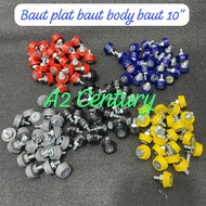 BAUT VARIASI / BAUT L + RING MONEL VARIASI ( 5 WARNA ) BAUT RING 10 PLAT NOMOR MOTOR BAUT L 10 MONEL