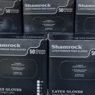 handscoon latex hitam shamrock sarung tangan latex glove hitam