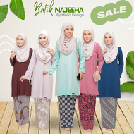 By Melia Design Batik Viral Baju Kurung Pesak Pahang Plain Murah Kurung Cikgu Ready Stok  Moden Plus