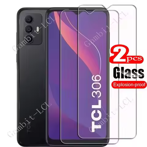 2PCS FOR TCL 306 305 6.52" HD Tempered Glass Protective On TCL30SE TCL30E TCL30 30 30SE 30E Phone Sc