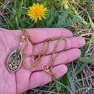 Womens trident necklace pendant on chain,ukraine symbol tryzub necklace,handmade