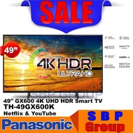 Panasonic 49" 4K UHD HDR Smart TV （TH49GX600K） - Netflix & YouTube