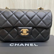 chanel 珍珠鏈條包 cf20 黑色 大mini