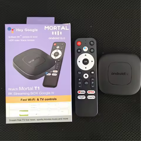Android TV Box Mortal T1 Global Version Wifi6 Voice Control Android 14.0 OS 4K Video Allwinner H313 
