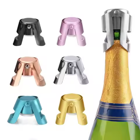 Champagne Stopper Stainless Steel Champagne Bottle Sealer Sparkling Wine Bottle Plug Sealer Leak-Pro