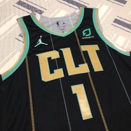 [AU] NBA Charlotte Hornets LaMelo Ball #2 Black 2022 city edition jersey Men Reebok Nike adidas sw s
