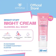 Emina Bright Stuff Night cream 20ml - Krim Malam - Moisturizer - Pelembab - Krim - SKincare