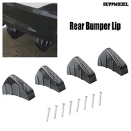 [SM]4Pcs Rear Bumper Lip Universal Fitment Shark Fin Design Accessory Car Modified Styling Bumper Diffuser for Automobile