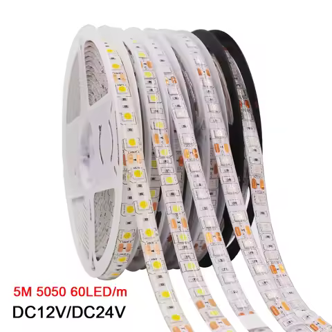 LED Strip 5050 RGB CCT RGBCCT RGB White Lights 12V 24V Waterproof 5M 300LED Blue Warm White LED Tape