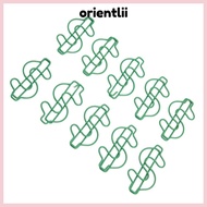 ORIENTLEE 100 Pcs Dollar Shape Paper Clips, Dollar Shaped Plastic-coated Metal Metal Paper Clips, No