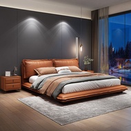 HOMIE LIFE Leather bed Frame เตียงนอน 6 ฟุต 5 ฟุต เตียงติดพื้น หัวเตียงนอน soft bag H04 1.5M(236*180*98cm) One