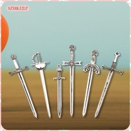 [szxmkj2lp] Decorative Knight Sword Charms, Metal Pendants, Bookmark, Swords for Miniature Scenes, O