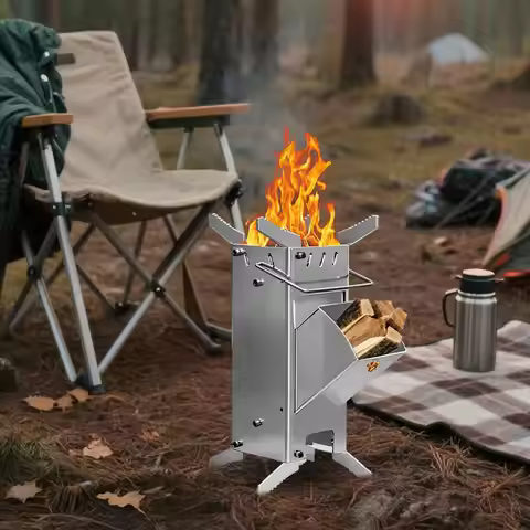 Portable Camping Stove Wood Burning Stove Wood Burning Rocket Stove Portable Stainless Steel Camping