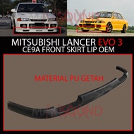 MITSUBISHI LANCER EVOLUTION 3 CE9A EVO 3 E3 EVO3 WIRA FRONT SKIRT EVO 3 LIP MATERIAL PU GETAH