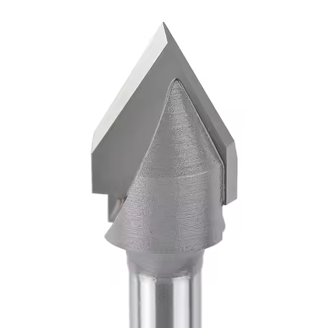 1PC V Bit end mill 3D Router Bits carbide steel V Shape Chamfer End Mills Woodworking router bit，60 