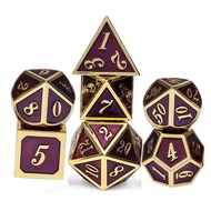 Yourandoll 7pcs Zinc Alloy Metal Dice Dice Polyhedral Dice D20 D12 D10 D8 D6 D4 Dungeons and Dragons