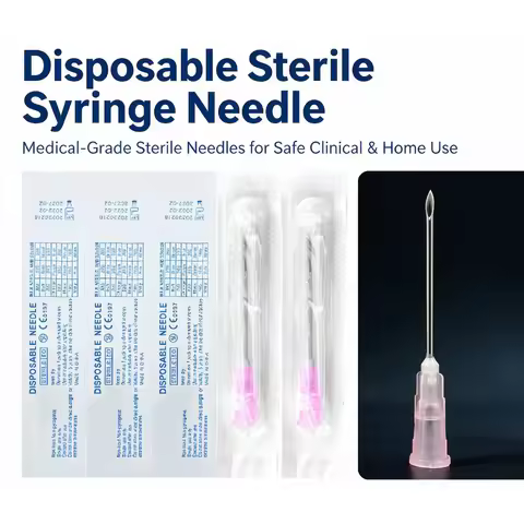 100pcs/box 18G-27G Disposable Sterile Injection 0.5/1/1.5inch Needle13/25/38mm to Veterinary Animals