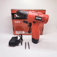 DEKWE DK1012-1 Mesin Bor Baterai 10mm Cordless Drill 10mm-12v (1 Baterai) bor kayu bor tembok