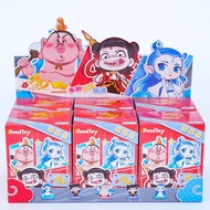 6 ชิ้น/เซ็ต ลุ้นรับ Secret นาจา ในกล่อง Nezha x AoBing Series Figures  Mystery Box Collection ตุ๊กตา