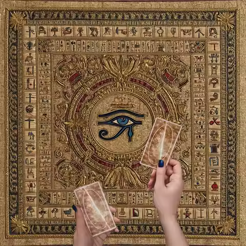 1 Pc Horus Eye Altar Cloth Tarot Pad Egyptian God Design Durable Polyester For Dorm Decoration Mysti