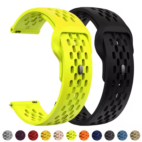18mm 20mm 22mm Silicone Strap for Samsung Galaxy Watch 7 FE 6 5 4 5Pro 6/4Classic Band for Huawei GT