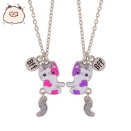 Best Friends Necklace for 2 Magnetic Split Heart Necklaces Set Friendship Gifts BFF Matching Pendant