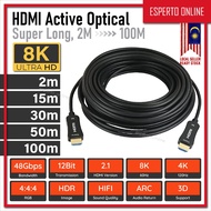 𝟐𝟒𝐡𝐫 𝐒𝐡𝐢𝐩 📦  8K HDMI 2.1 Fiber Optic AOC Premium High Speed Active Optic HDMI Cable [2m/15m/30m/50m/100m]