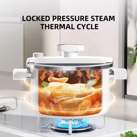 Induction Cooker Universal Gas Cooker 6L Micro Pressure Pot Stewing Soup Cooking Machine