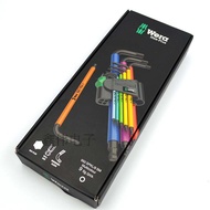 ชุดไขควงหกเหลี่ยม WERA รุ่น 950SPKL ขนาดยาว สแตนเลสโครเมียมวานadium แหล่งกำเนิดสินค้า เยอรมัน ชิ้นส่