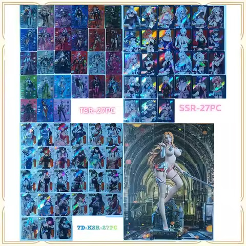 Anime Goddess Story Metal Card One Piece Yor Forger Kamado Nezuko Miku Collectible Card Boy Games To