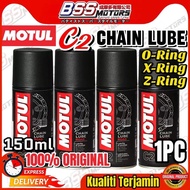 MOTUL C2 Chain Lube Road 150ML MC Care 100% ORIGINAL Spray Rantai Motor Chain Cleaner Lubricant Miny
