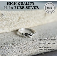 BEUNI HANDMADE PREMIUM 999 SILVER RING ANTIRUST NO ALLERGIC WATER PROOF WITH 999 MARK 999 SILVER