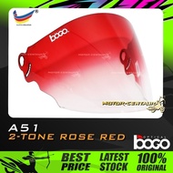 BOGO VISOR A51 (ARC RITZ) 2-TONE ROSE RED FOR ARC RITZ / AR1 / AR3 / AR4 / AR5