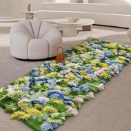 北歐風 手作 紐西蘭羊毛地毯 綠色森林 客廳臥室 床邊墊 家居裝飾