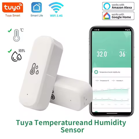 WiFi Hygrometer Tuya Smart Devices Temperature Sensor Smart Life Products Temperature And Humidity M